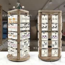 跨境木质首饰展示架旋转多层饰品收纳整理摆摊收纳整理饰品架