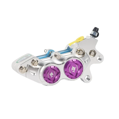 Other brake systems caliper modified for Maverick - flying-shark-abalone-caliper-silver-purple-right-side