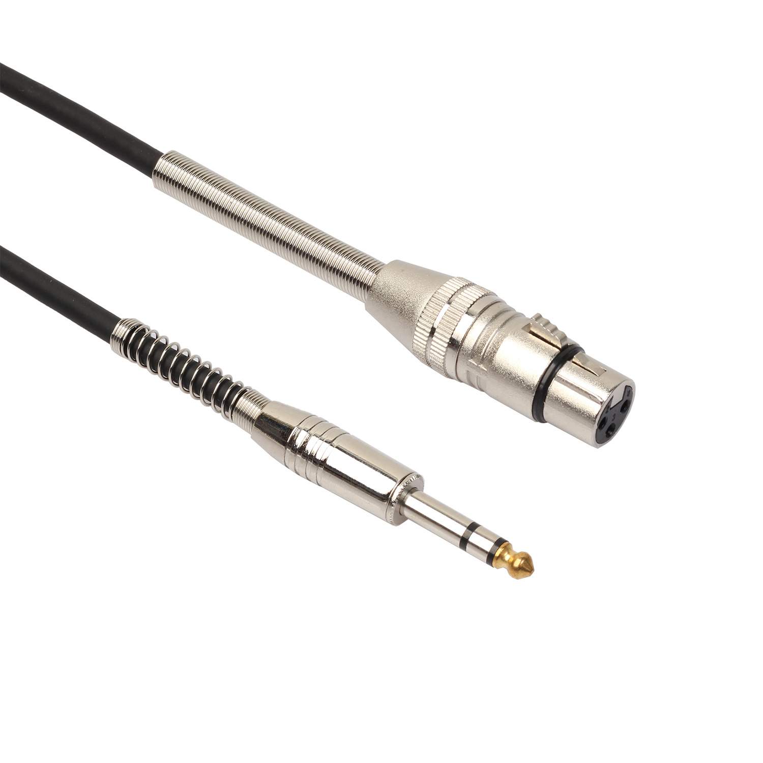 0.3米大三芯6.35mm公转XLR三芯平衡母调音台麦克风音频转接线