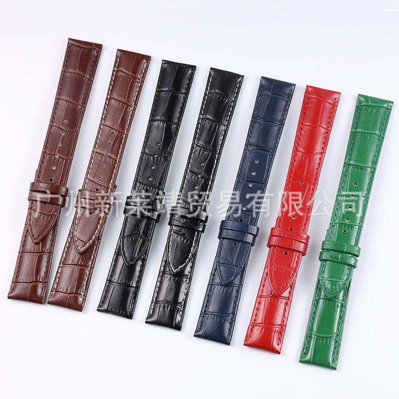 Wholesale Leather Watch Straps with Bamboo Pattern, Genuine Leather Watch Bands for Men and Women, Colorful Watch Straps, Watch Accessories 20mm