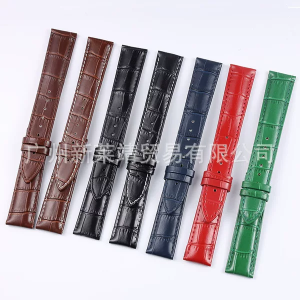Wholesale Leather Watch Straps with Bamboo Pattern, Genuine Leather Watch Bands for Men and Women, Colorful Watch Straps, Watch Accessories 20mm