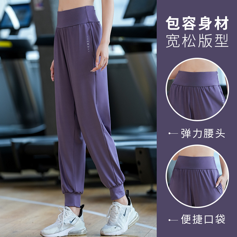 Spring and Summer Thin Straight Nose Fitness Pants Loose Casual Outdoor Sports Trousers Women's High Stretch Quick-drying Pants Slimming Spring and Summer Thin Straight Nose Fitness Pants Loose Casual Outdoor Sports Trousers Women's High Stretch Quick-drying Pants Slimming