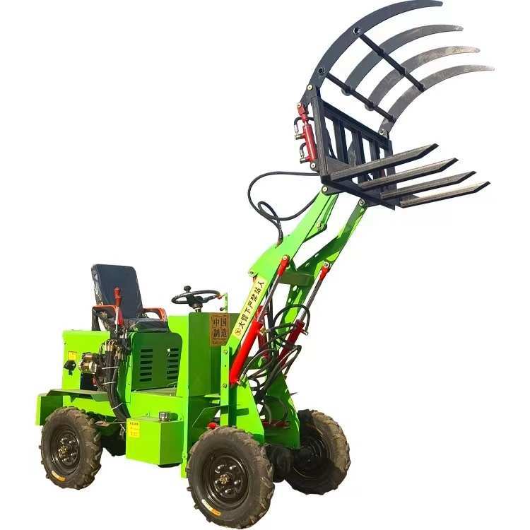 小铲车电动四驱养殖清粪小型装载机家农用粮食工程沙石装卸铲运车