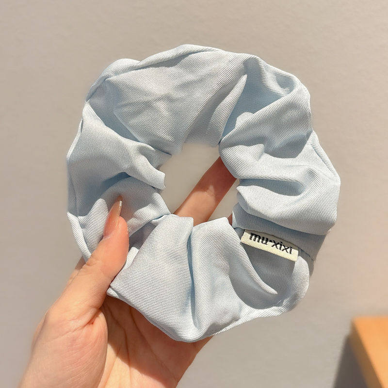 Satín coreano anillo de cabello de intestino grande mujer de moda cuerda de cabeza de alta calidad temperamento flor de cabello bola de cabello toque de cabeza