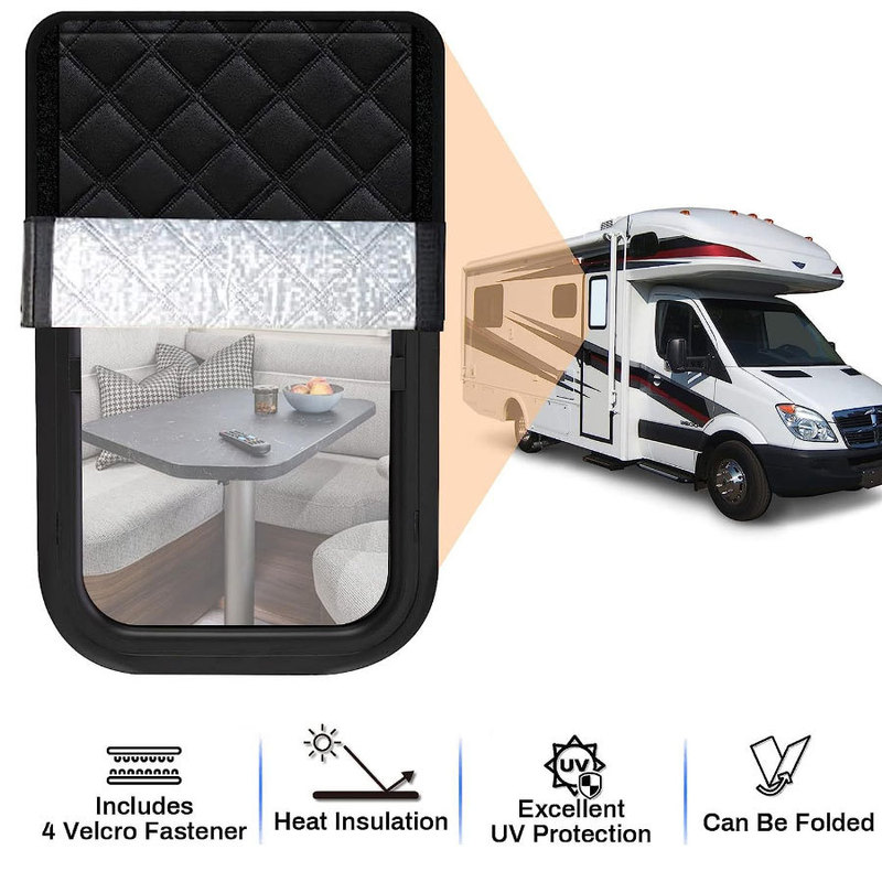 Applicable to RV RV Blackout Door Curtain Foldable Sunshade Curtain Privacy Travel Trailer Camping Side Shield Sunshade Cross-border