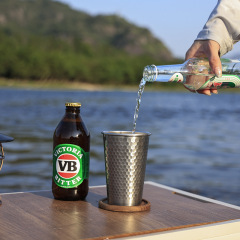 Outdoor Camping Stainless Steel Hammered Pattern Water Cup 304 Stainless Steel Cup Portable Beer Cup Cold Drink Cup