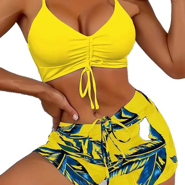 Abbigliamento donna Costume da bagno bikini a due pezzi sexy con stampa floreale per vacanze al mare e nuoto_voghion.com