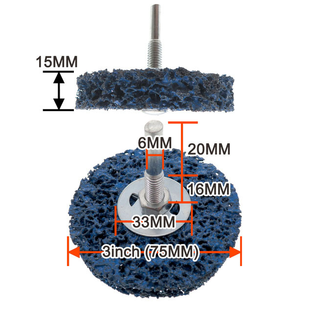 Pintura de eliminación de óxido pieza de molienda de diamante púrpura pieza de molienda de Diamante Negro hoja de coche eliminación de metal pintura eliminación de óxido de metal pulido