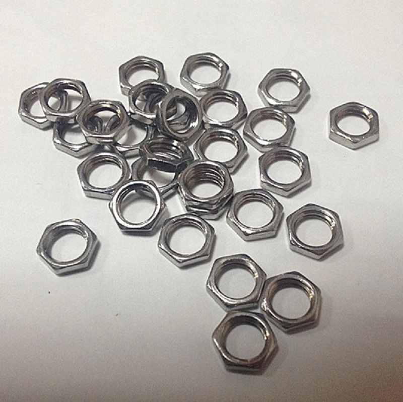 厂家产销不锈钢SUS304薄螺母电子用细牙六角薄螺母1/4-28*8*2.0厚