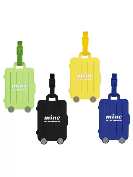 Suitcase Luggage Tag Creative Pvc Soft Glue Boarding Pass Luggage Check-In Tag Factory Plus Logo Gift