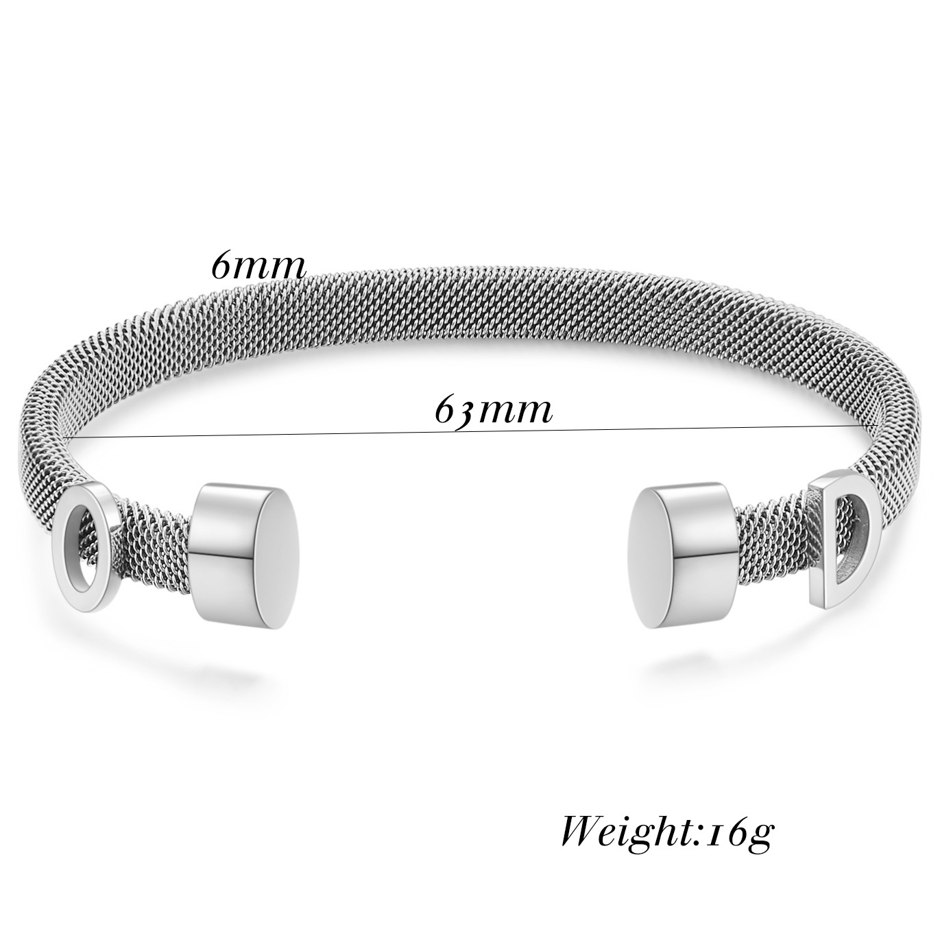 2 Stéck elegant a minimalistesch weiblech Edelstahl Drot Kabelöffnung OD Buschtawenarmband_voghion.com