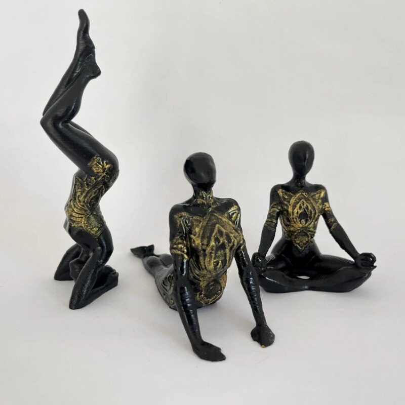 Cross-border Explosions Yoga Figure Statue Creative Meditation Art Desktop Decoration Zen Home Decorations Ornaments