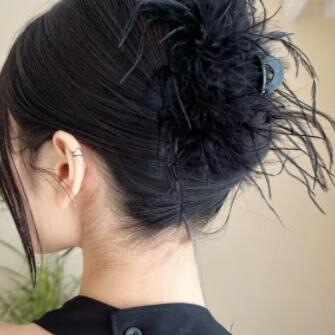 Chaoxian feather grabbing shark clipfish ostrich hair after grabbing…