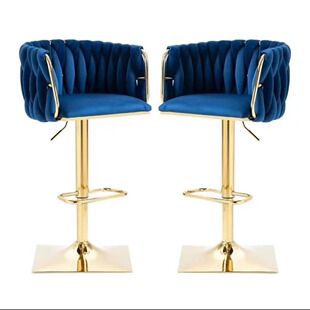 New Luxury Adjustable Bar Stool for Home Use, High Stool with Armrests, Cashier Chair with Height Adjustment, Light Luxury Style