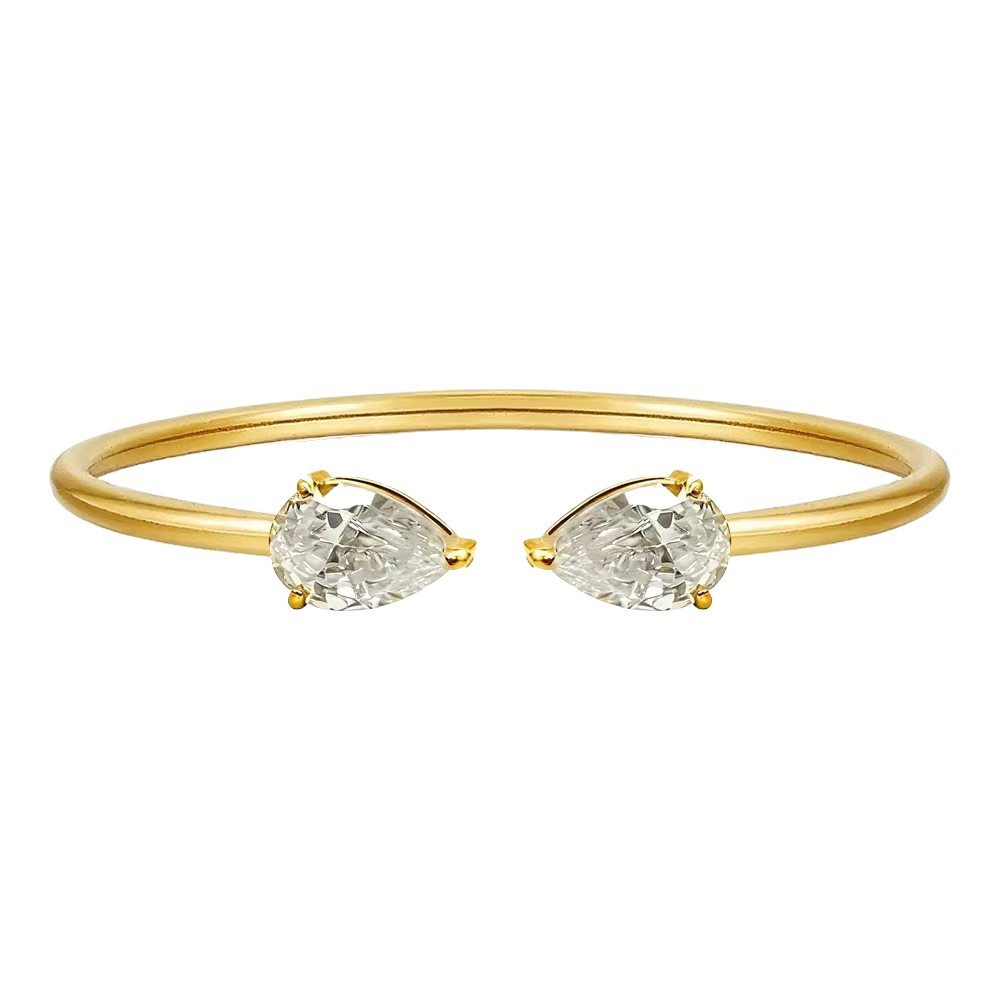 Golden bracelet drop-shaped