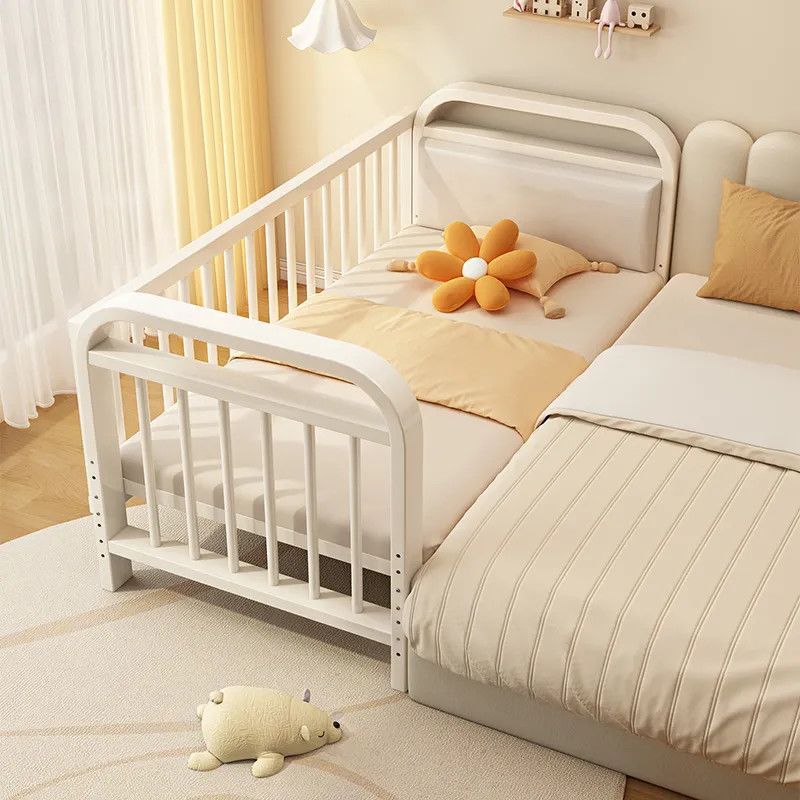 Wrought Iron Bed Children's Bed Widened Baby Home Baby Bed with Guardrail Bedside Bed Girl Single Bed Small Bed Splicing Bed