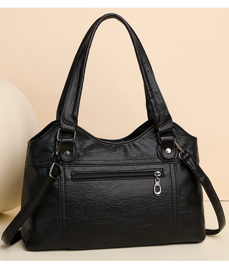 Frauen Tasche 2023 Neue Single Schulter Diagonal Straddle Handheld Tote Tasche frauen Große Kapazität Gewaschenes Leder Tasche Frauen der Tasche_voghion.com