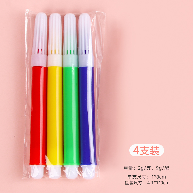 Mini bolígrafo de acuarela de graffiti de 6 colores para niños pincel de bricolaje lavable de color kindergarten arte suministros de pintura al por mayor