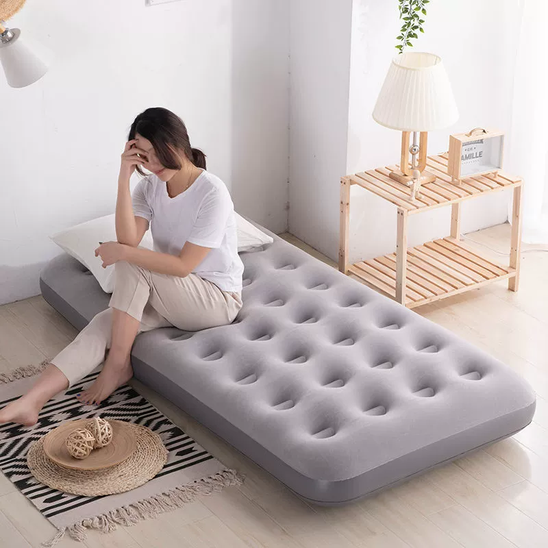Утолщенный надувной матрас для обеденного перерыва, односпальная и двуспальная уличная складная портативная кровать для домашнего использования для ленивых