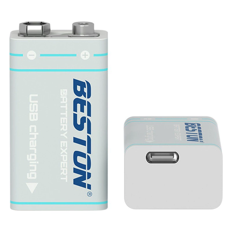 Мультиметр постоянного напряжения Beton Baishitong 9 В Тип-C квадратный Аккумулятор 1000 мАч полностью включенный зеленый свет