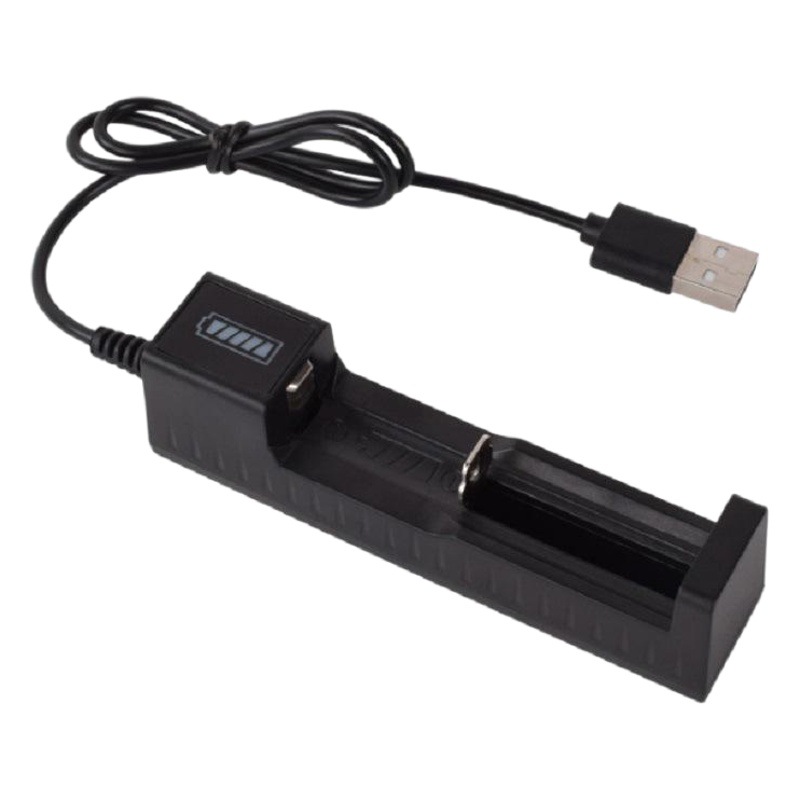 18650 charger usb14500 lithium battery single charge Universal single slot charging box flashlight charger