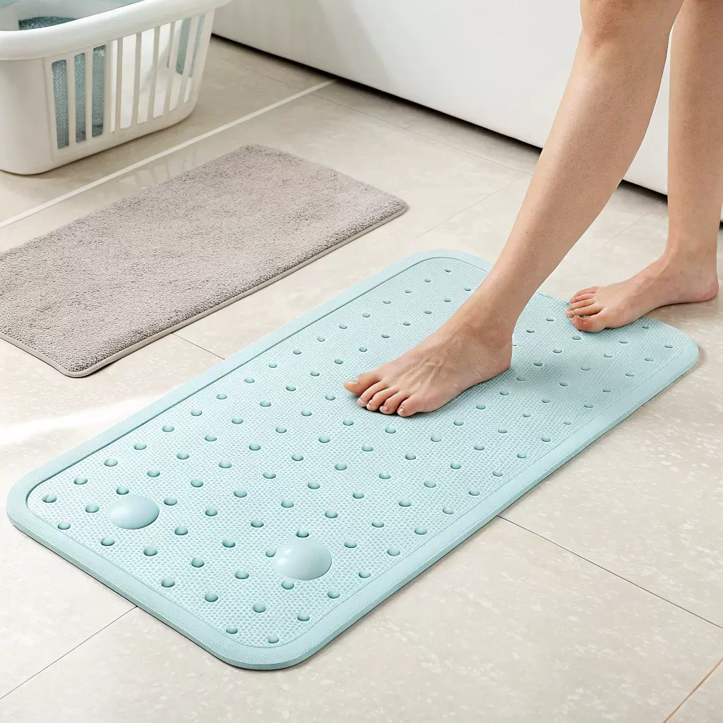 浴室防滑垫气泡按摩地垫淋浴房洗澡脚垫卫生间硅胶制品防摔跤地垫