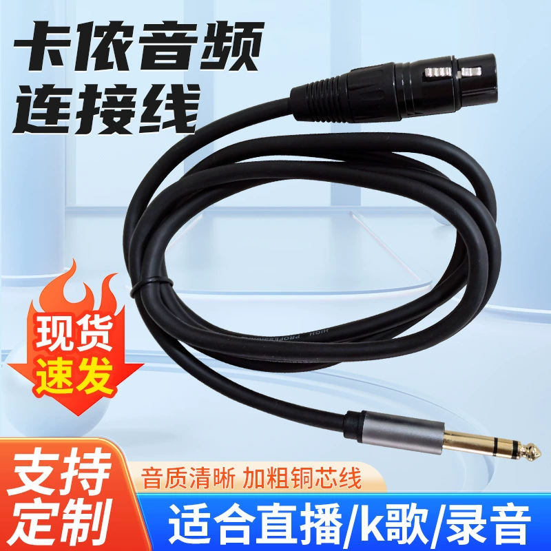 Кабель XLR (гнездо) на аудиокабель для мониторных колонок с тремя жилами (балансный), 6,5 мм на аудиокабель AUX