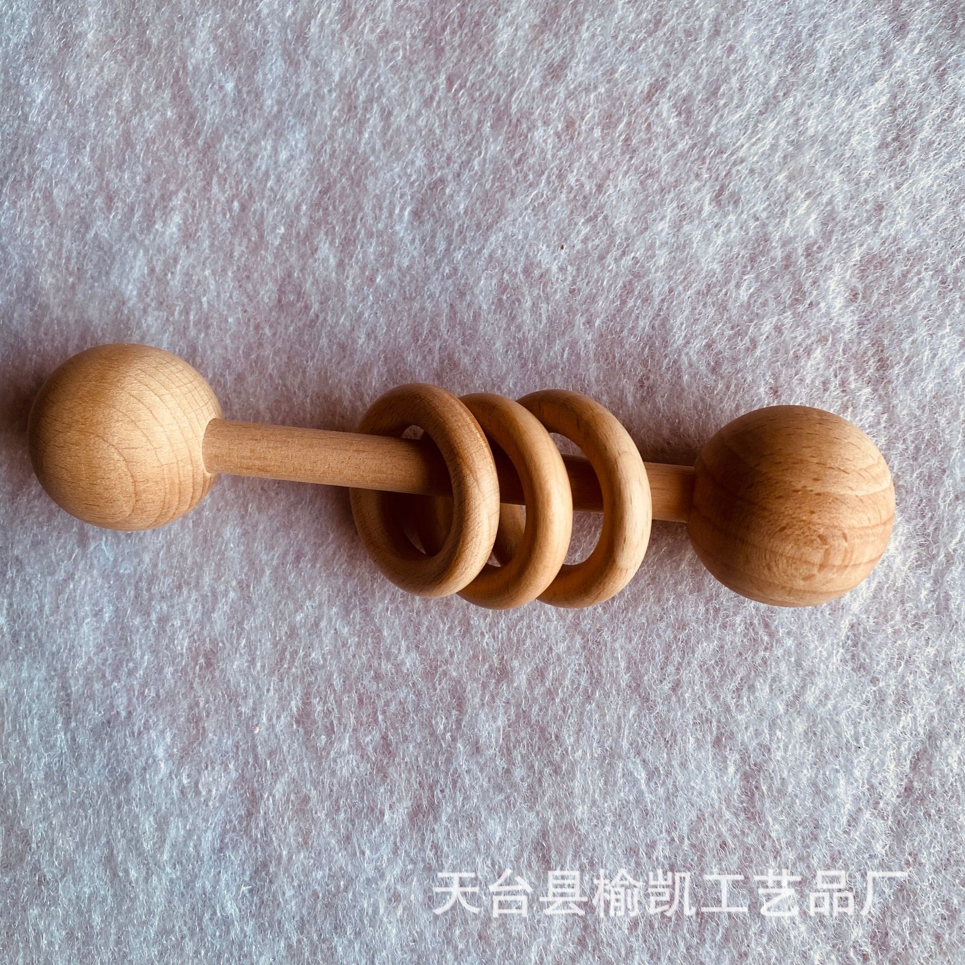 DIY Beech bebé oso sonajero, bebé teether juguete bebé teether palo teether