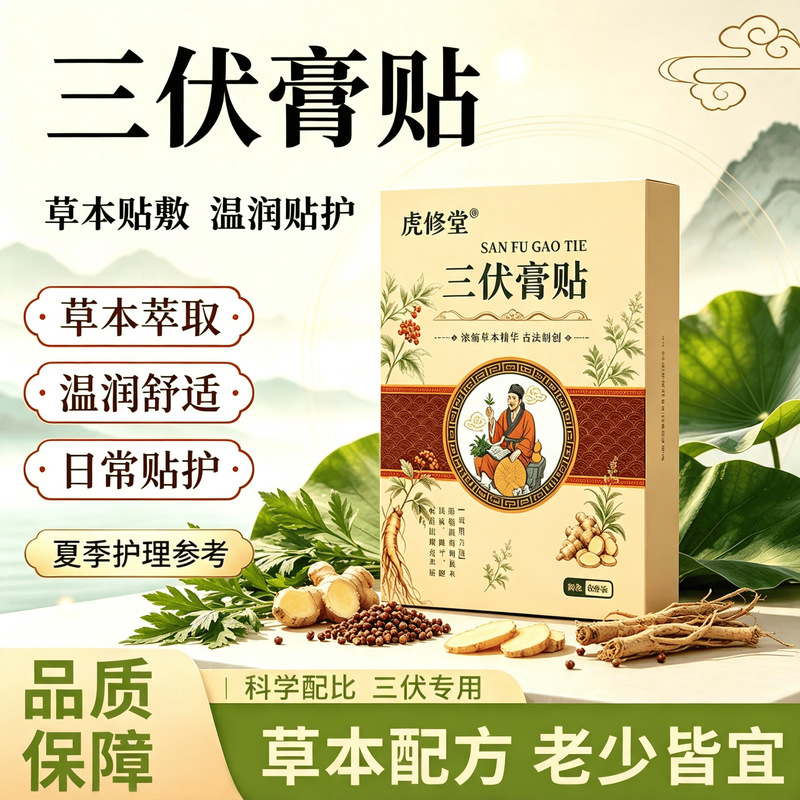 Sanfu plaster with mugwort and ginger for acupoint application, suitable for men and women, for daily home care in summer, OEM, custom and wholesale Sanfu plaster with mugwort and ginger for acupoint application, suitable for men and women, for daily home care in summer, OEM, custom and wholesale