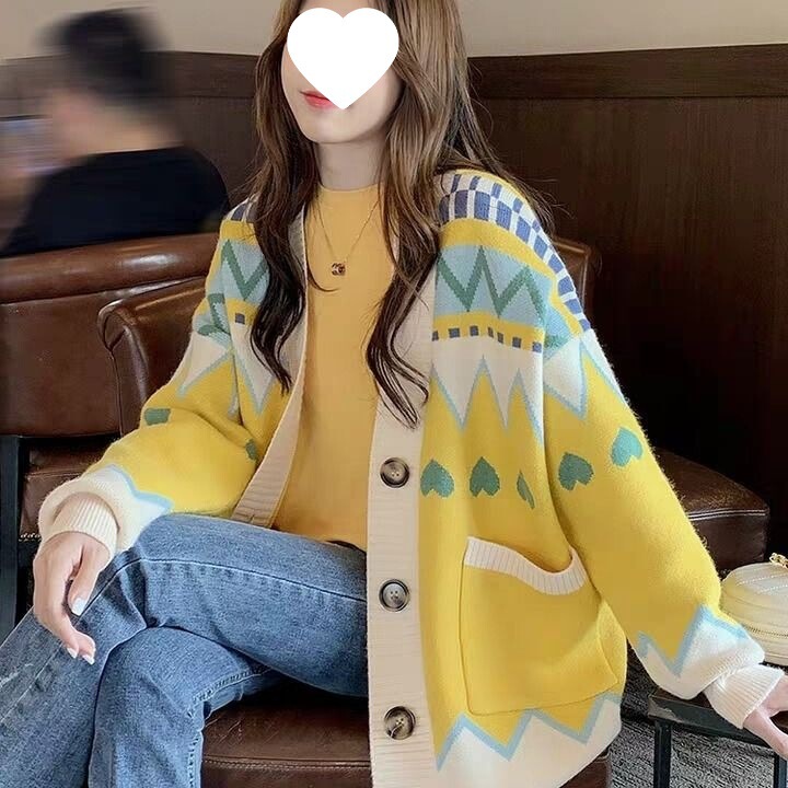 胖MM大码2025新款毛衣外套女秋季韩版宽松学生慵懒风百搭针织开衫|undefined