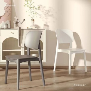 Commercial Stool with Backrest, Nordic Thickened Plastic Chair, Comfortable for Long Sitting, Suitable for Home Dining Room Table and Dining Chair, Simple and Stackable