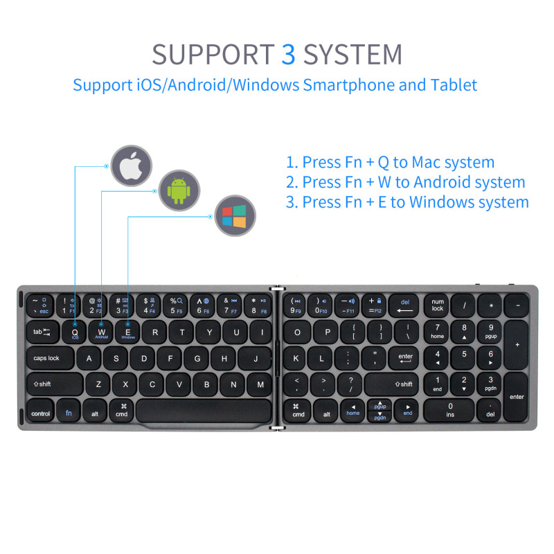 現物二つ折り無線bluetoothキーボード三系統携帯電話タッチパネルタブレットコンピュータ共通デジタルゾーン付き|undefined