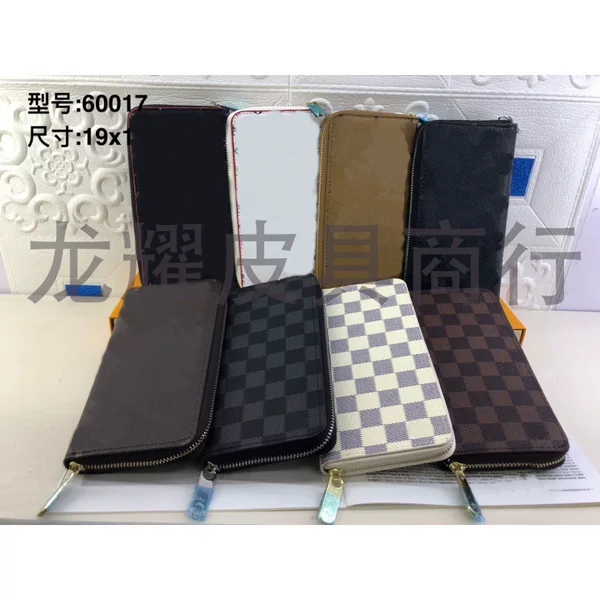 European and American Export Classic Fashion Popular Unisex Long Single Pull Wallet with Multiple Card Slots 60017 Wallet Clutch