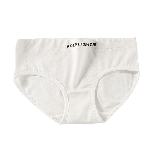 Bona Si Pure Cotton Women's Breathable Seamless Short Pants for Girls, Cute Teenage Style Mid-rise Antibacterial Full Cotton Thigh Women's Underwear