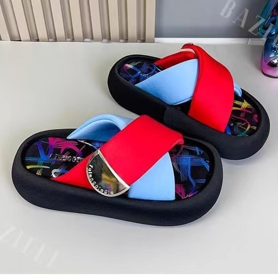 Women's Thick Sole Sandals Height Increasing Casual Platform Slides_voghion.com
