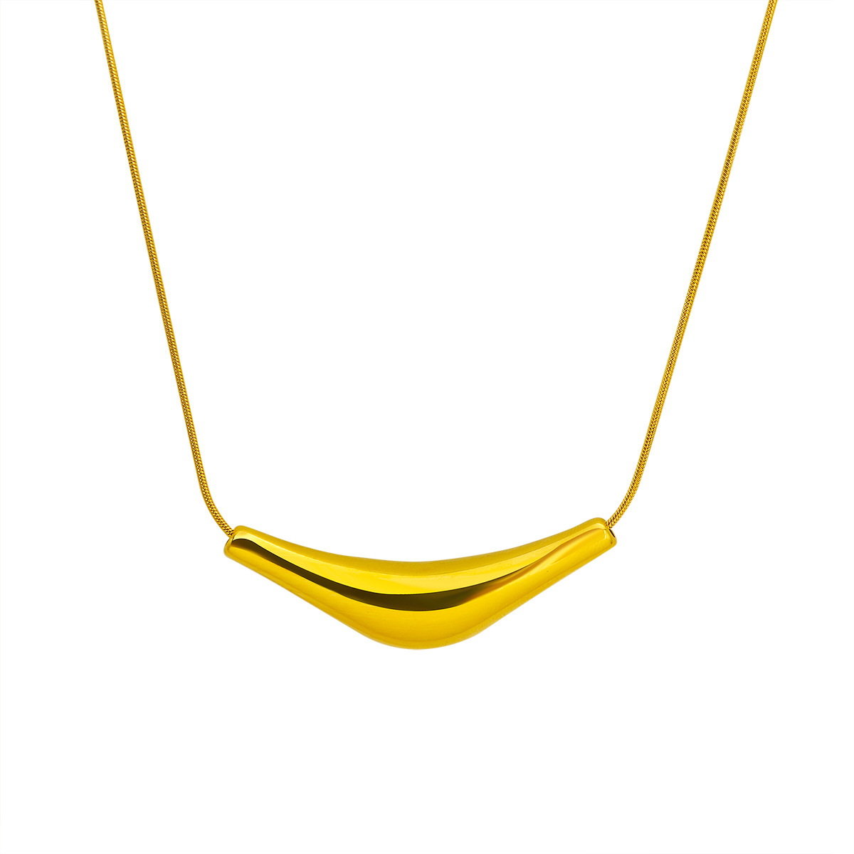 Collana a gomito triangolare con personalità popolare, tendenza di nicchia, catena per clavicola, versatile, catena per maglioni da donna_voghion.com