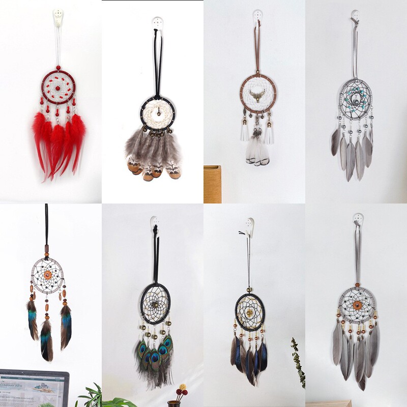 TikTok Home Crafts Dream Catcher Pendant Girlfriend Birthday Gift Car Feather Hanging Car Pendant Pendant