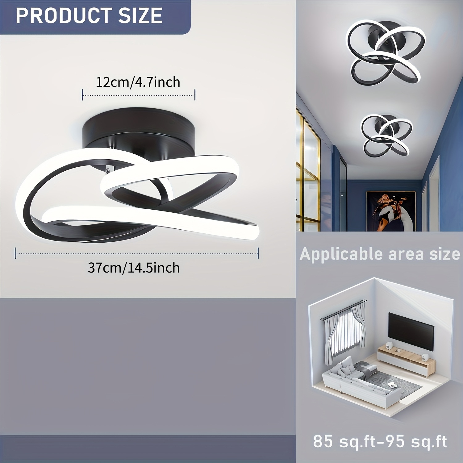 Transfronterizo Amazonas sala de estar lámpara de techo dormitorio lámpara de pasillo LED luz de atmósfera moderna simple lámpara Zhongshan al por mayor image 11