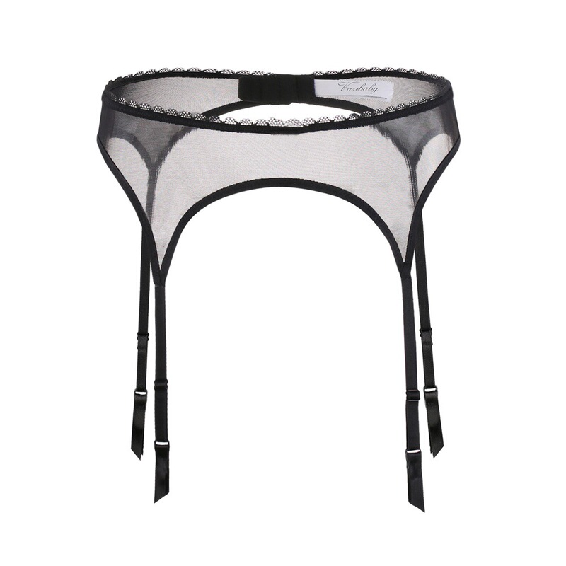 Varsbaby black transparent temptation mesh ultra-thin ladies non-slip garter belt Varsbaby black transparent temptation mesh ultra-thin ladies non-slip garter belt