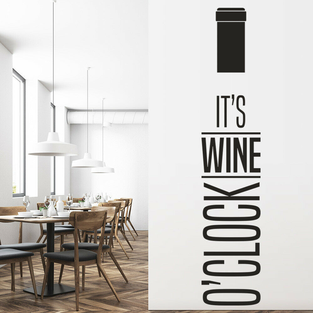 IT'S WINE O'CLOCK葡萄酒酒瓶自粘 wall decor跨境亚马逊DW13850