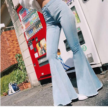 S-XXXL大码大喇叭女士牛仔裤Large and flared jeans for ladies