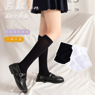 Summer Thin Calf Socks Velvet Mid-Calf Socks Jk Uniform Socks Japanese Style Student Socks Black and White Over-The-Knee Socks Wholesale