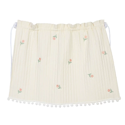 Car curtains — Side Block - quilted-embroidered-fur-ball-embroidered-curtain-tulip