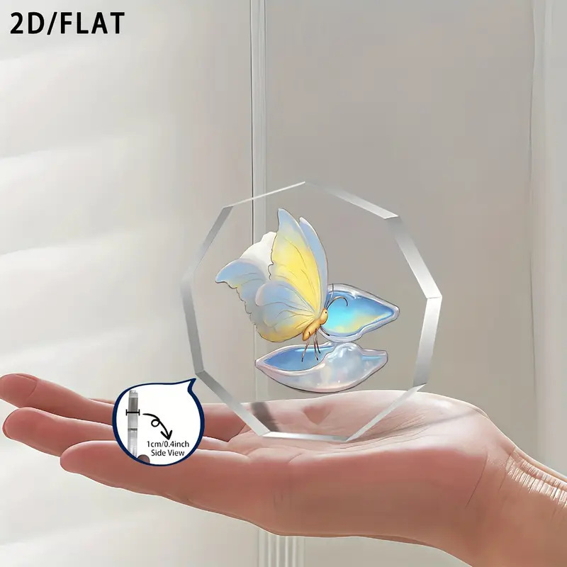Amazon 新製品ホットセール透明九角形アクリル蝶飾りデスクトップ装飾工芸品テーブルセッティング|undefined