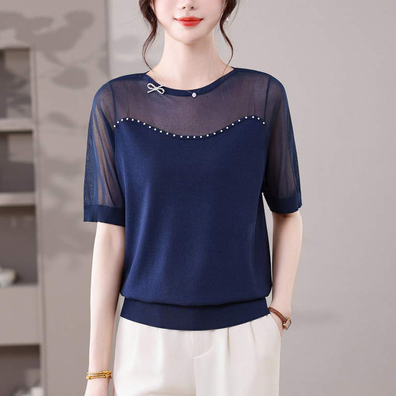 2026 Women's Summer Clothing, Thin and Stylish Mom-Style Short-Sleeved T-Shirts, Unique and Beautiful, This Year's Popular Women's Tops 2026 Women's Summer Clothing, Thin and Stylish Mom-Style Short-Sleeved T-Shirts, Unique and Beautiful, This Year's Popular Women's Tops
