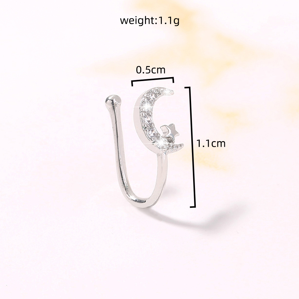Fashion Non-porous Piercing U-shaped Metal Nose Ring Men And Women Fake Nose Clip Jewelry Wholesale display picture 10