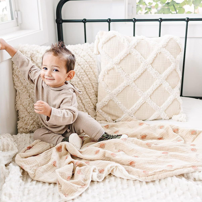 Comercio exterior transfronterizo Beanie terciopelo bebé toalla manta edredón suave un lado de algodón un lado de terciopelo Amazon Venta caliente
