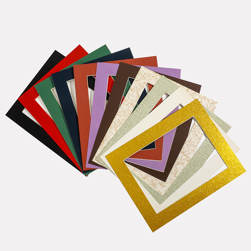 Colorful Cardboard Framed Photo Frame with White Lining, Professionally Customized 1mm Framed Picture Frame for Square Decoration