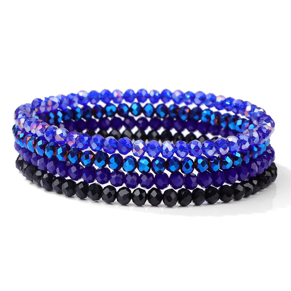 21g Weight Bracelets Classification Artificial Crystal Chain Material 4 Pieces Set Quantity Holiday, Daily Occasion Artificial Crystal Material Geometric Pattern Unisex Gender Beaded Design Shiny, IG Style Style IG Style Shiny Geometric Artificial Crystal Wholesale Bracelets 10