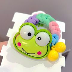 網紅高彈編織粗頭繩兒童高馬尾皮筋小女孩甜美丸子頭髮圈兒童頭飾